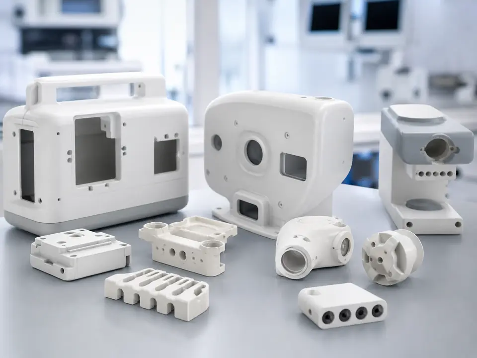 Medical equipment with precision plastic housings and components