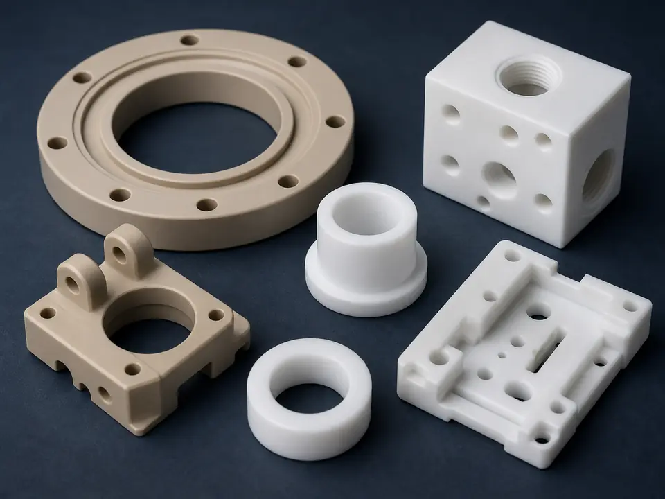 Precision CNC machined engineering plastic components