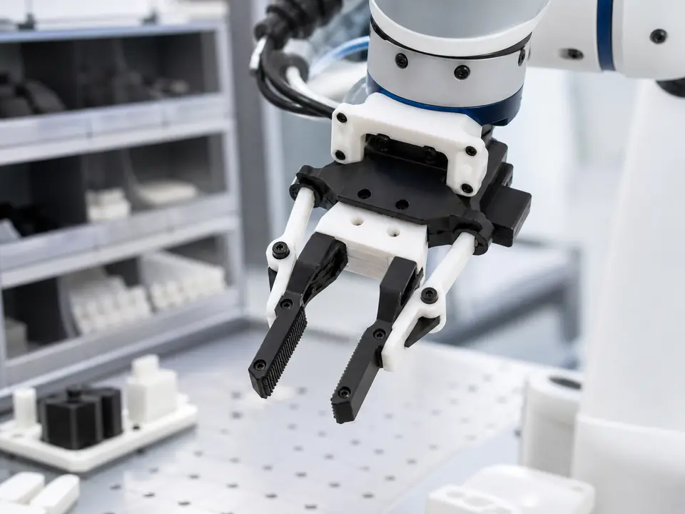 Representative plastic end effector components for robotics applications